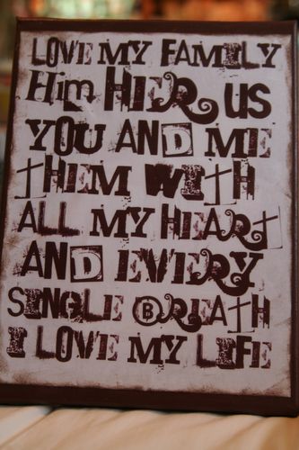 Love my family canvas