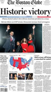 Globe front page obama Globe front page obama